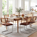 Zesthouse Natural Rattan Dining Chairs Set of 2, Modern Cesca Kitchen Chair