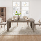 GarveeHome Farmhouse Dining Table for 6-8 People, 71 in Long Kitchen Tables