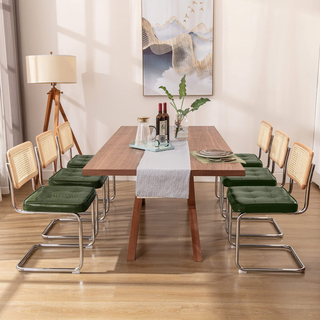 Zesthouse Natural Rattan Dining Chairs Set of 2, Modern Cesca Kitchen Chair