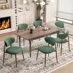 MALOL Dining Chairs Set of 4, Curved Back Kitchen Room Chairs with Metal Legs and Anti Slip Pads, Upholstered Dining Chair for Home and Restaurant, Beige