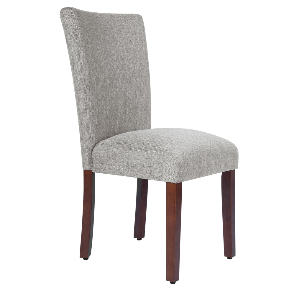HomePop Parsons Classic Upholstered Accent Dining Chair, Set of 2, Suri Blue