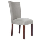 HomePop Parsons Classic Upholstered Accent Dining Chair, Set of 2, Suri Blue