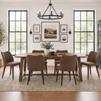 COLAMY Upholstered Dining Chairs Set of 4, Modern Kitchen & Dining Room Chairs with Curved Back, Fabric Padded Seat and Solid Wood Legs, Side Chairs for Restaurant, Cafe & Home, Beige