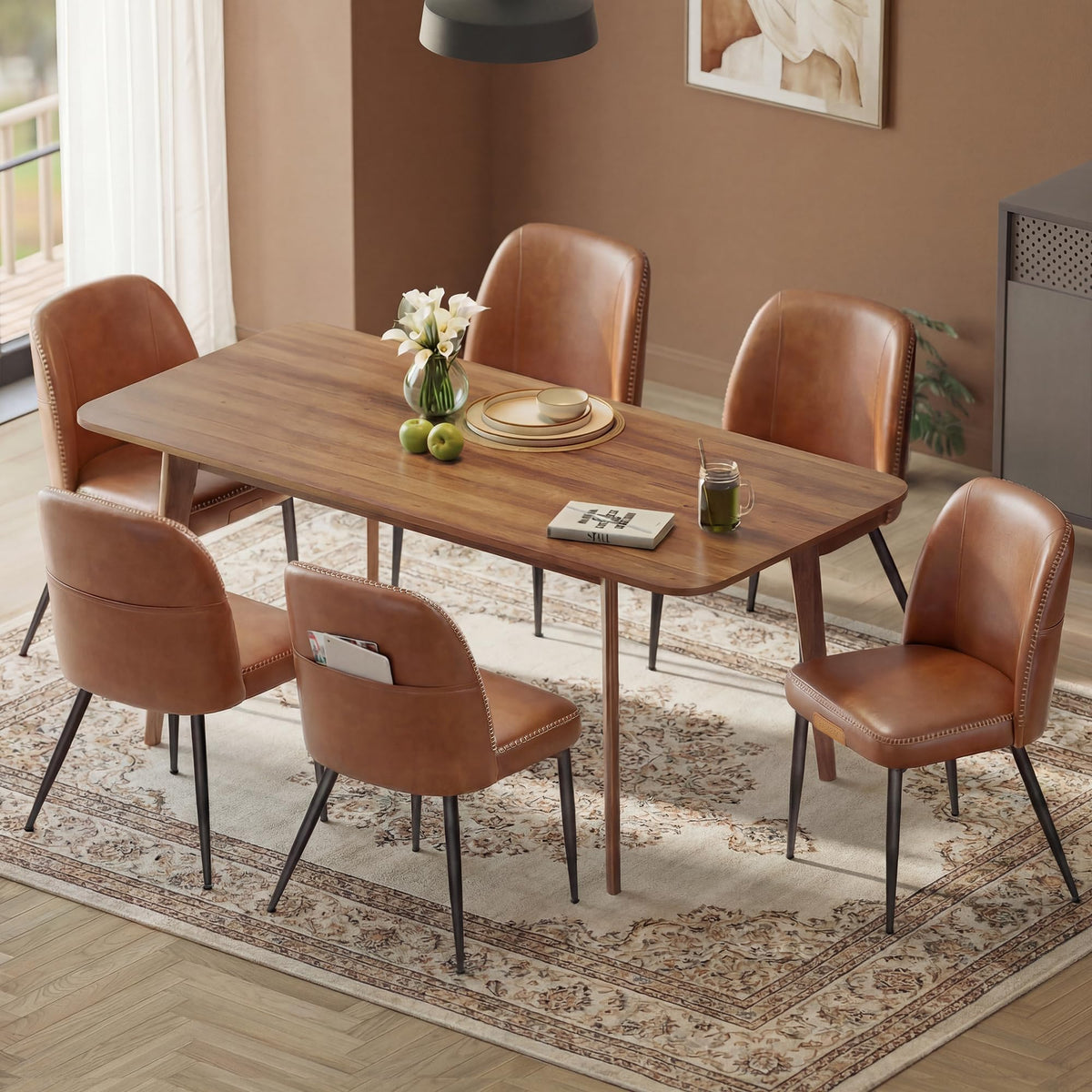 VASAGLE Dining Chairs Set of 2, Upholstered Kitchen Chairs