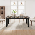 GarveeHome Farmhouse Dining Table for 6-8 People, 71 in Long Kitchen Tables