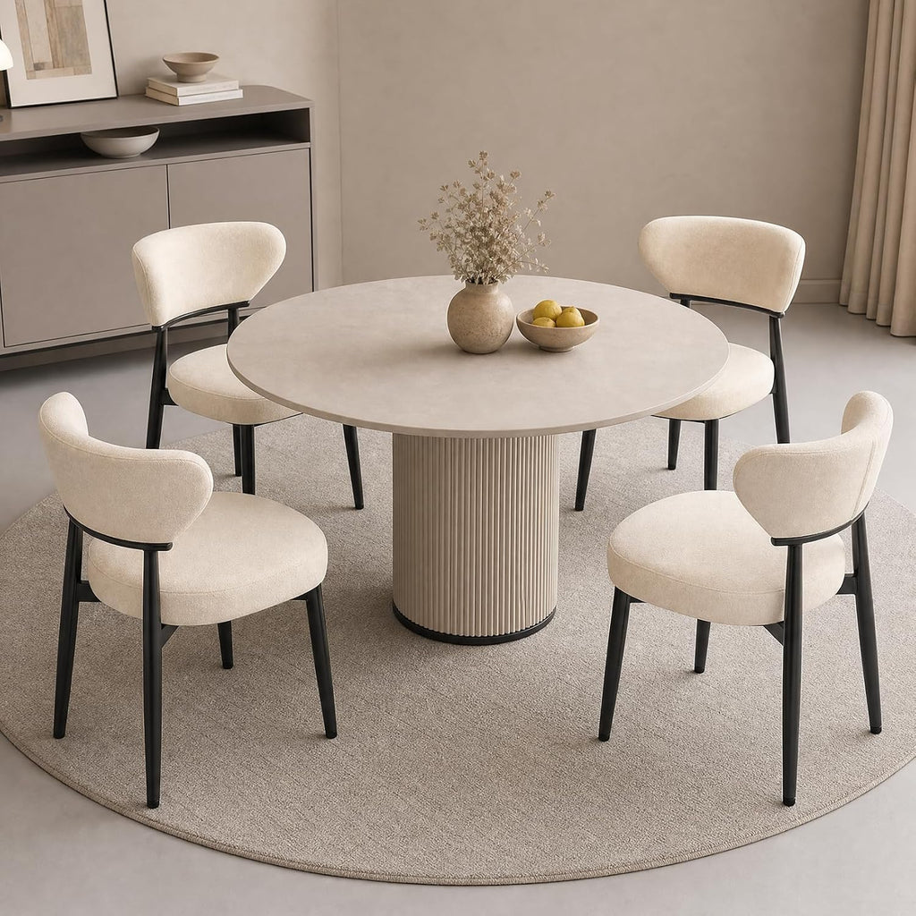 Dining Chairs Set of 4, Modern Upholstered Fabric Dining Chairs