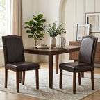 Upholstered Dining Chair Set of 6, PU Leather Kitchen Chair