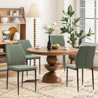 Dining Chairs Set of 4, Upholstered Modern Kitchen Chair, Green