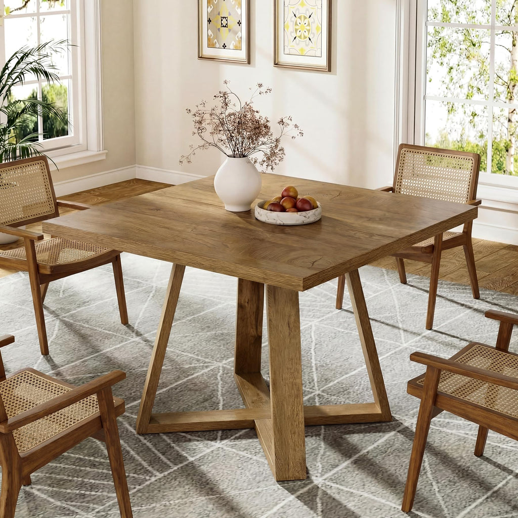 LITTLE TREE 31.5" Dining Table, Square Dining Table, Kitchen Table, Natural