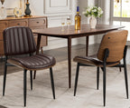 REONEY Dining Chairs Set of 2, Mid-Century Modern Kitchen Chairs, Black