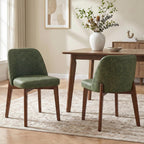 Usaint Modern Wooden Dining Chairs Set of 4 with Rubberwood Legs，Beige