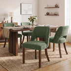VKNOW Dining Chairs Set of 4, Fabric Dining Chairs, Green