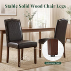 Upholstered Dining Chair Set of 6, PU Leather Kitchen Chair