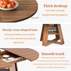 43.3"-59" Extendable Round Oval Dining Table for 4-8 with Storage Shelf