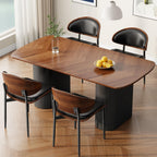 REONEY Dining Chairs Set of 2, Mid-Century Modern Kitchen Chairs, Black