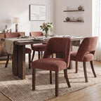 VKNOW Dining Chairs Set of 4, Fabric Dining Chairs, Green