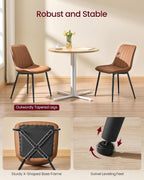 VASAGLE Dining Chairs Set of 4, Upholstered Kitchen Chairs, PU Leather
