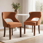 Wooden Dining Chairs Set of 4,Modern Fabric Upholstered Dining Room Chair Kitchen Side Chairs with Solid Wood Legs,Mid Century Farmhouse Dinner Chairs for Kitchen Dining Room,Restaurant,Green