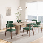 MALOL Dining Chairs Set of 4, Curved Back Kitchen Room Chairs with Metal Legs and Anti Slip Pads, Upholstered Dining Chair for Home and Restaurant, Beige