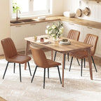 VASAGLE Dining Chairs Set of 4, Upholstered Kitchen Chairs, PU Leather
