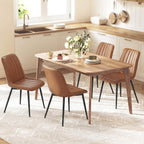 VASAGLE Dining Chairs Set of 4, Upholstered Kitchen Chairs, PU Leather