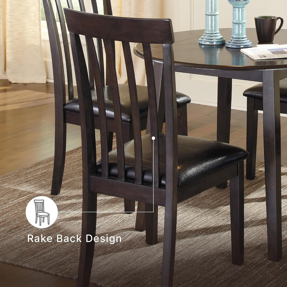 Signature Design by Ashley Hammis Dining Chair, Set of 2, Dark Brown
