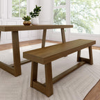 Plank+Beam Classic 72 Inch Dining Table, Rectangular, Pecan Wirebrush
