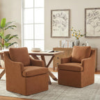 VKNOW Upholstered Dining Chairs Set of 2, Dining Room Chairs with Casters