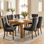 Upholstered Dining Chairs Set of 4 for Dining Room Kitchen (Beige,4)