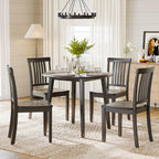 COLAMY Wooden Dining Room Chairs Set of 6, Spindle High Back Windsor Kitchen Side Chair, Farmhouse Dining Chairs for Kitchen, Dining Room, Light Brown