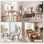 Dining Chairs Set of 2, PU Leather Upholstered Kitchen Chairs