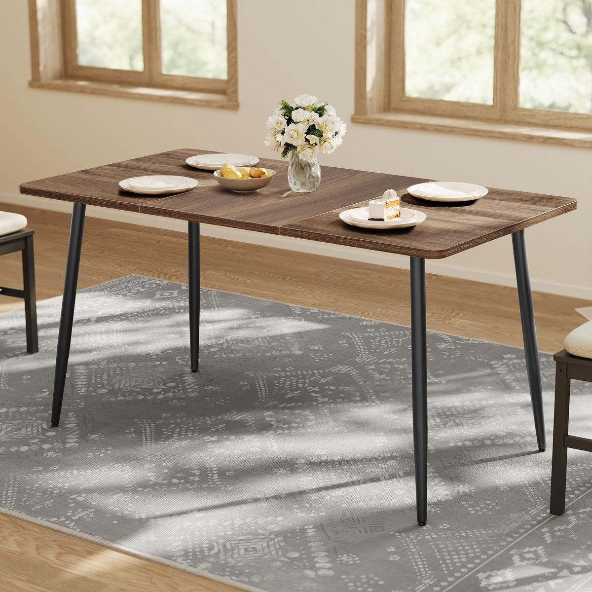 VASAGLE 70.9'' Dining Table for 4-8 People, Kitchen Table