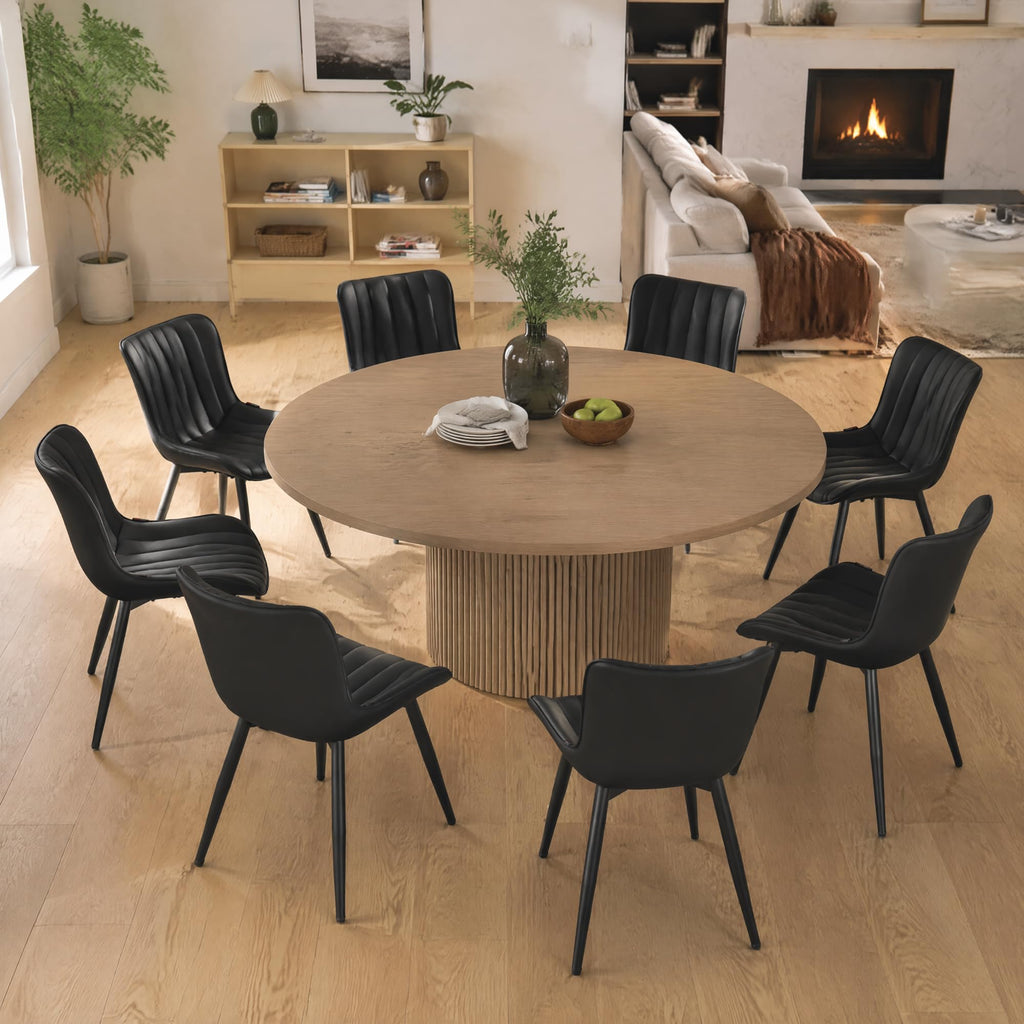 YOUNUOKE Dining Chairs Set of 2 Mid-Century Modern Kitchen Chairs Khaki