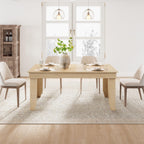 GarveeHome Farmhouse Dining Table for 6-8 People, 71 in Long Kitchen Tables