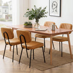 OLIXIS Dining Chairs Set of 6, Upholstered Kitchen Chairs, Black