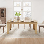 GarveeHome Farmhouse Dining Table for 6-8 People, 71 in Long Kitchen Tables