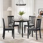 COLAMY Wooden Dining Room Chairs Set of 6, Spindle High Back Windsor Kitchen Side Chair, Farmhouse Dining Chairs for Kitchen, Dining Room, Light Brown