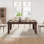 GarveeHome Farmhouse Dining Table for 6-8 People, 71 in Long Kitchen Tables