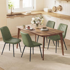 VASAGLE Dining Chairs Set of 4, Upholstered Kitchen Chairs, PU Leather