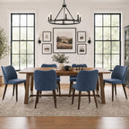 MALOL Dining Chairs Set of 6, Upholstered Fabric Kitchen Chairs with Curved Back, Padded Seat and Solid Wood Legs, Modern Dining Chair for Kitchen Dining Room, Camel