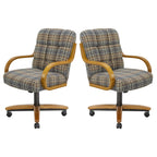 Chromcraft Ryland Swivel-Tilt Caster Dining Chair - Chestnut -Earth - 4pc