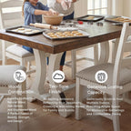Signature Design by Ashley Valebeck 1-Piece Dining Table, Farmhouse Trestle