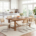 Zesthouse Natural Rattan Dining Chairs Set of 2, Modern Cesca Kitchen Chair