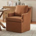 VKNOW Upholstered Dining Chairs Set of 2, Dining Room Chairs with Casters