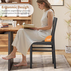 MECHYIN Black Dining Chairs Set of 4, Upgrade Farmhouse Kitchen Room Chair