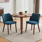 GarveeHome Wooden Dining Chair Set of 4 Upholstered Fabric Dining Chair