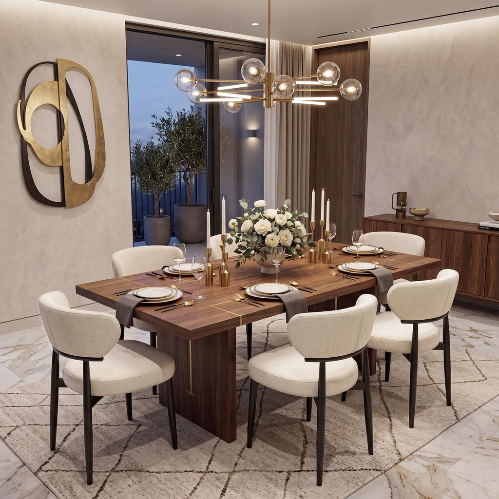 Dining Chairs Set of 4, Modern Upholstered Fabric Dining Chairs