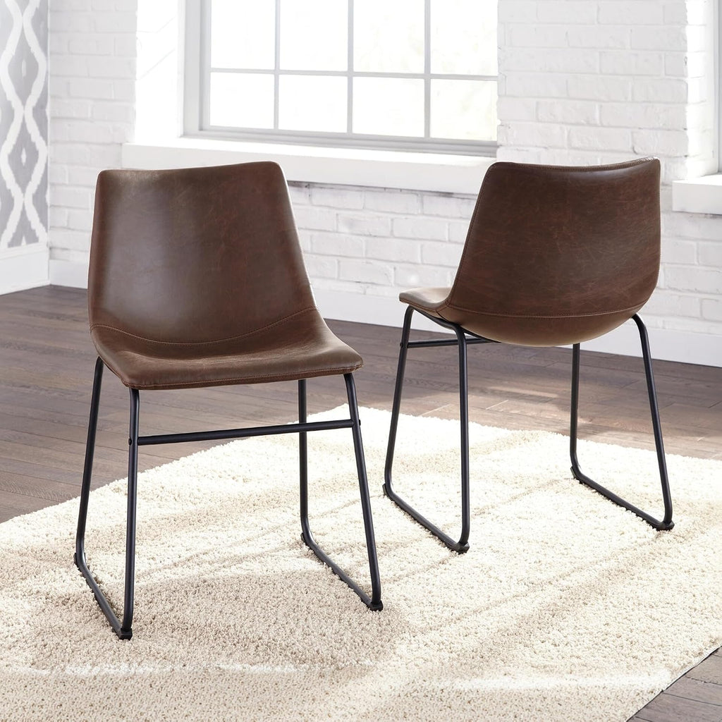 Signature Design by Ashley Centiar Mid-Century Dining Chair Set of 2, Brown