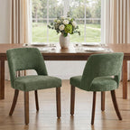 VKNOW Dining Chairs Set of 4, Fabric Dining Chairs, Green