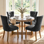 Upholstered Dining Chairs Set of 4 for Dining Room Kitchen (Beige,4)